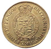 1813 George III Gold 'Military' Guinea Reverse. Image: M J Hughes Coins