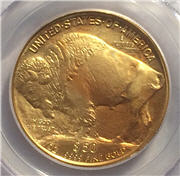 Gold 1 Ounce Buffalo $50 USA Reverse