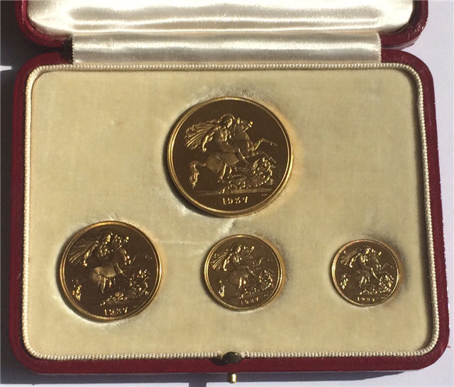 1937 Gold Sovereign Proof 4-Coin Set - Coin Parade