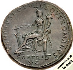 114AD Sestertius Emperor Trajan