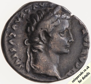 14AD-37AD Denarius Tiberius Obverse