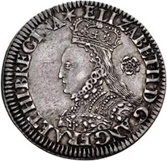 1562 Sixpence Elizabeth I SCBC 2597 Obverse