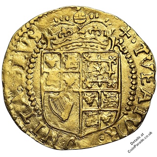 1618 Gold Halfcrown James I Reverse RM