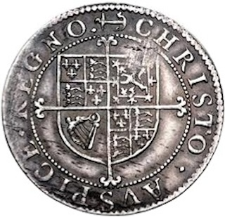 1638 1639 Sixpence Charles I Reverse