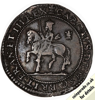 1643 Crown Charles I Obverse