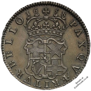 1658 Half-Crown Oliver Cromwell Reverse