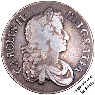 1676 Crown Charles II Obverse 3358 MV