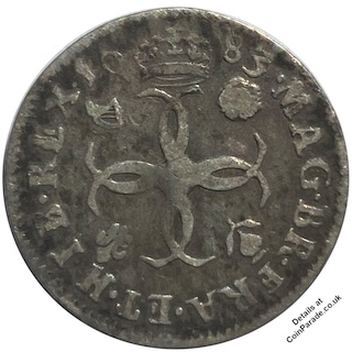 1683 Fourpence Charles II Reverse