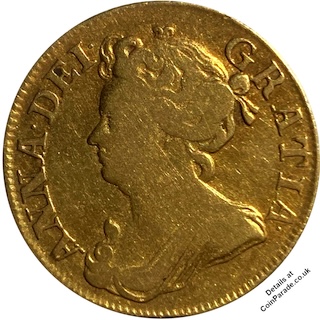 1711 Queen Anne Guinea Obverse