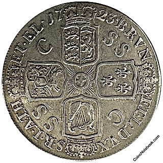 1723 Crown George I SSC Reverse MJH