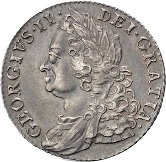 1758 Shilling Obverse