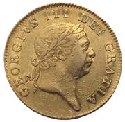 1813 George III Gold 'Military' Guinea Obverse. Image: M J Hughes Coins