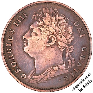 1823 Farthing George IV Obverse