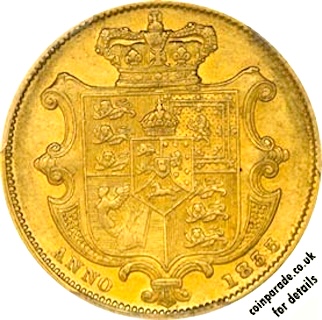 1835 Sovereign Reverse