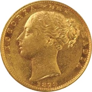 1879 Sovereign London Obverse