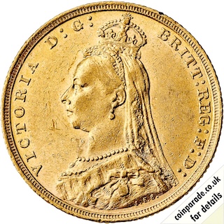 1892 Sovereign Sydney Victoria Obverse RM