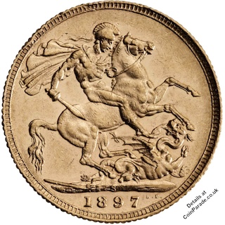 1897 Gold Sovereign Sydney Reverse