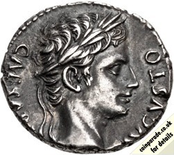 18BC Denarius Augustus Obverse