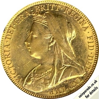 1901 Gold Proof Sovereign Melbourne Obverse MV