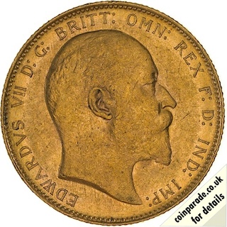 1902 Sovereign Perth Obverse