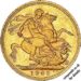 1909 Gold Sovereign Melbourne Reverse MV