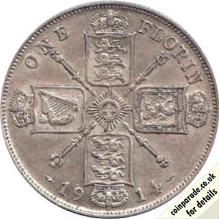 1914 Florin Reverse