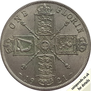 1921 Florin George V Reverse