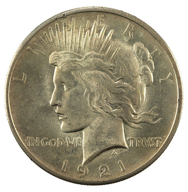 1921 Peace Dollar Obverse