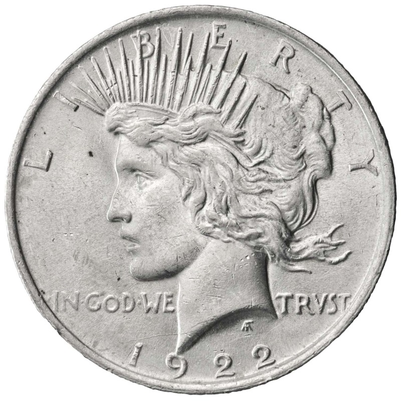 1922 Peace Dollar USA Obverse