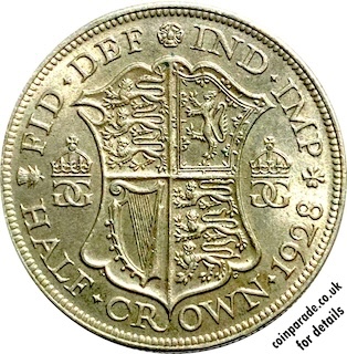 1928 Halfcrown George V Reverse