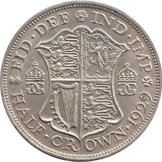 1929 Halfcrown Reverse