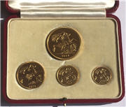 1937 George VI Gold Proof Set. Image: M J Hughes Coins.