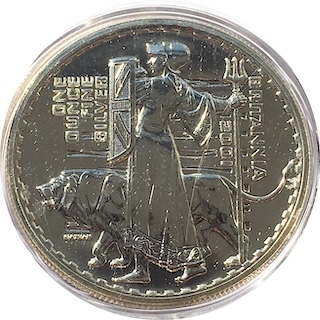 2001 Silver Britannia Proof Reverse