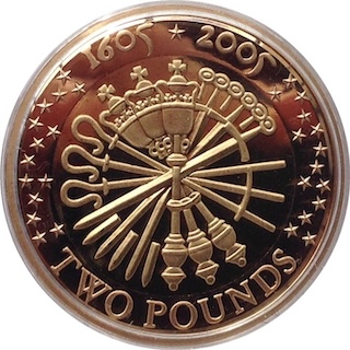 2005 Gold Proof Two Pounds Reverse