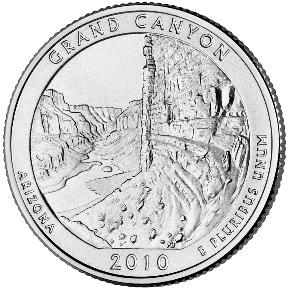 2010 America The Beautiful Quarters Coin Grand Canyon Arizona Uncirculated Reverse