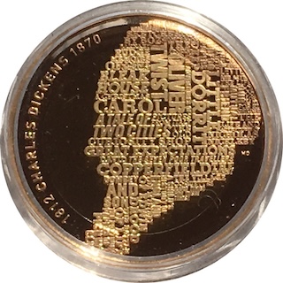 2012 Gold 2 Pounds Charles Dickens