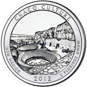 2012 America The Beautiful Quarters Coin Chaco Culture New Mexico Uncirculated Reverse