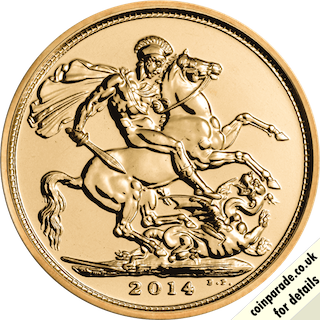 2014 Gold Sovereign BU Reverse