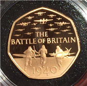 2015 Battle of Britain Gold Proof 50p Reverse. Image: M J Hughes Coins