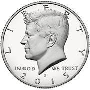 2015 Kennedy half dollar Obverse