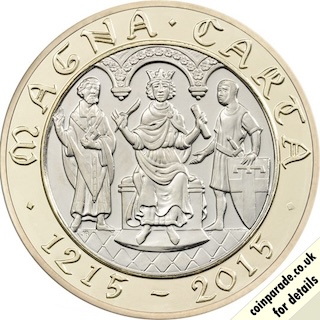 2015 Two Pound Coin Magna Carta Reverse