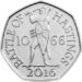 2016 50 Pence Coin Battle of Hastings Reverse