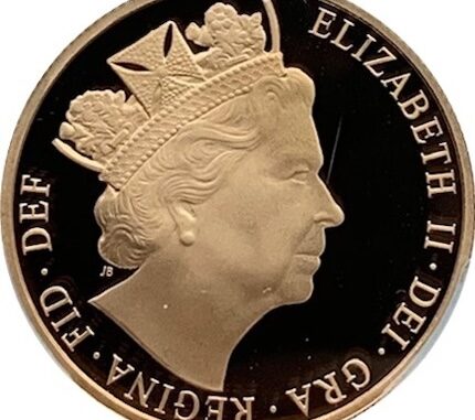 2016 Gold Proof Two Pound Obverse MJH