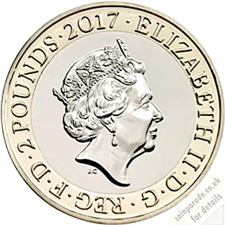 2017 Two Pound Coin WW1 Aviation Obverse Royal Mint