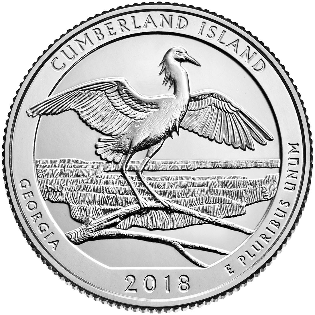 2018 Quarter USA Cumberland Island National Seashore Georgia Reverse