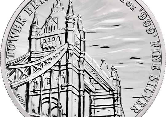 2018 Silver 1oz Landmarks of Britain Two Tower Bridge Reverse RM