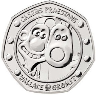 2019 Fifity Pence Wallace and Gromit Reverse