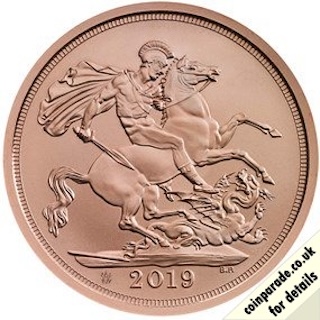 2019 Gold Proof Sovereign Prince Albert Reverse