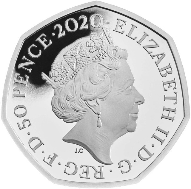 2020 Fifty Pence Christopher Robin Silver Proof Obverse
