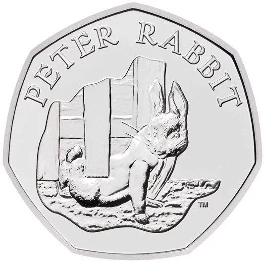 2020 Fifty Pence Peter Rabbit BU Reverse